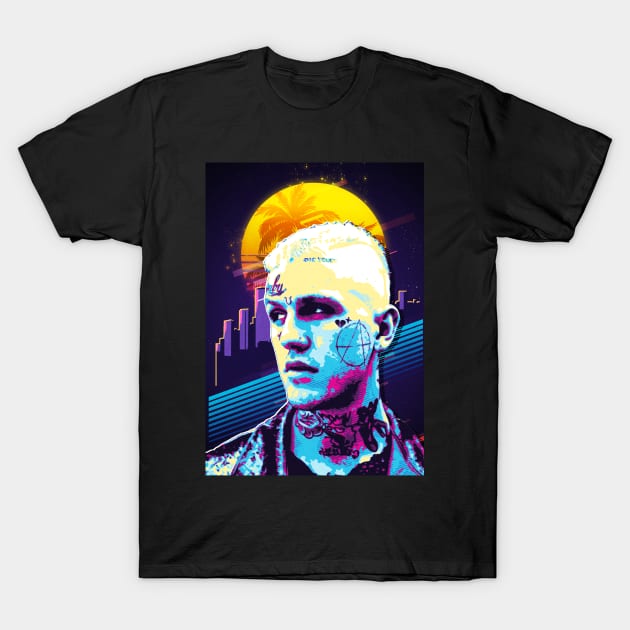 retro 80s lil peep T-Shirt by bahullah_art